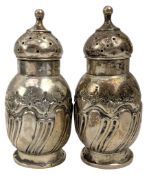 PAIR 19TH CENTURY VICTORIAN HALLMARKED SILVER PEPPERETTES