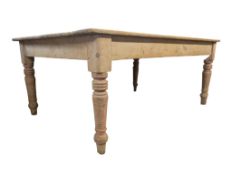 LARGE VICTORIAN 19TH CENTURY PINE KITCHEN FARMHOUSE TABLE