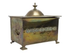 19TH CENTURY VICTORIAN BRASS LOG BIN