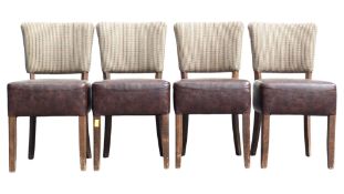 SET OF FOUR ART DECO MID CENTURY CLUB DINING CHAIRS