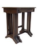EDWARDIAN MAHOGANY QUARTETTO NEST OF TABLES