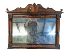 19TH CENTURY VICTORIAN OVERMANTEL MIRROR