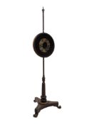 19TH CENTURY WILLIAM IV MAHOGANY FIRE SCREEN
