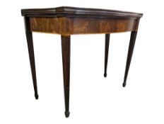 19TH CENTURY REGENCY INLAID CARD TABLE