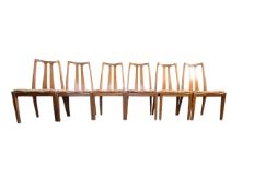 NATHAN FURNITURE - SET OF SIX MID CENTURY TEAK DINING CHAIRS
