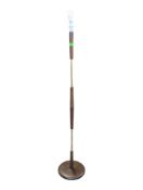 BRITISH MODERN DESIGN - MID CENTURY CIRCA 1960S TEAK & BRASS FLOOR STANDING LAMP
