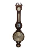 19TH CENTURY MAHOHANY CASE MERCURY BAROMETER BY SORDELLI