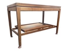 BRITISH MODERN DESIGN - MID CENTURY TEAK SWIVEL COFFEE TABLE