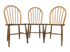 LUCIAN ERCOLANI FOR ERCOL - THREE ERCOL MID CENTURY DINING CHAIRS