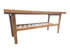 BRITISH MODERN DESIGN - VINTAGE TEAK LONG JOHN COFFEE TABLE