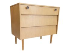 AVALON FURNITURE - VINTAGE MID 20TH CENTURY TEAK CHEST OF DRAWERS