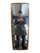 BRITISH MODERN DESIGN - MID CENTURY TEAK ATOMIC WALL MIRROR
