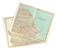 TWO 19TH CENTURY HANDCOLOURED ENGRAVED MAPS BY HENRY TEESDALE