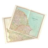TWO 19TH CENTURY HANDCOLOURED ENGRAVED MAPS BY HENRY TEESDALE