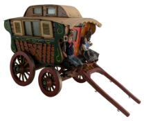 A 20TH CENTURY WOODEN GIPSY MINITURE / SCALE MODEL CART