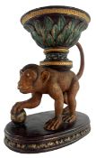 A 20TH CENTURY EMPIRE STYLE MONKEY CENTERPIECE BOWL