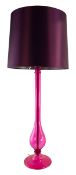 DAR LIGHTING -HIGH END DESIGN PURPLE GLASS TABLE LAMP