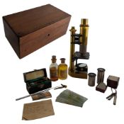 VICTORIAN CARL REICHERT MICROSCOPE IN ORIGINAL WOODEN BOX