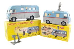 DIECAST - x2 BOXED DINKY TOYS 988 & 987 ABC TV MODEL VANS