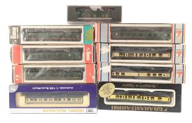 MODEL RAILWAY - x9 BOXED LIMA, DAPOL & OTHER N GAUGE COACHES