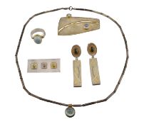 CATHERINE MANHEIM - COLLECTION OF SILVER & GEM SET JEWELLERY