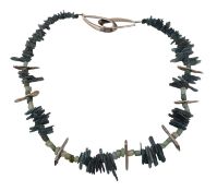 JENNY TURTILL SILVER NATURALISTIC CUTTLEFISH & GEM SHARD NECKLACE