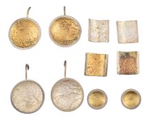 ANNE MORGAN - COLLECTION OF SILVER & SILVER GILT EARRINGS IN THE MOON DESIGN
