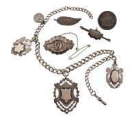 COLLECTION OF SILVER & WHITE METAL JEWELLERY