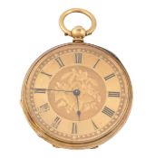 18CT GOLD OPEN FACED POCKET FOB WATCH