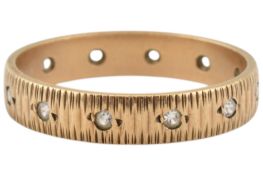 1960s HALLMARKED 9CT GOLD GEM SET ETERNITY RING