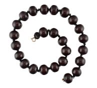 CHERRY AMBER BAKELITE BEAD NECKLACE