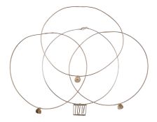 COLLECTION OF SILVER WHITE METAL PENDANT NECKLACES