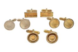 ANNE MORGAN - COLLECTION OF SILVER & SILVER GILT CUFFLINKS