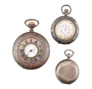 TWO POCKET WATCHES & A SOVEREIGN CASE