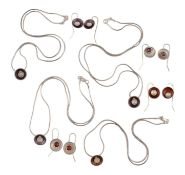 KOKKINO HALLMARKED SILVER PENDANT NECKLACES & EARRINGS