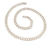 HALLMARKED 925 SILVER CURB LINK CHAIN NECKLACE