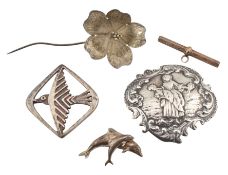 COLLECTION OF SILVER & WHITE METAL JEWELLERY