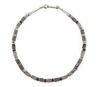 ANNE FARAG HALLMARKED SILVER & GEM NECKLACE