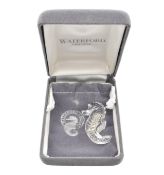 VINTAGE SIGNED WATERFORD CRYSTAL SEAHORSE BROOCH PIN