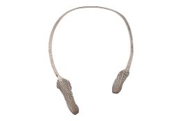 JENNY TURTILL CONTEMPORARY HALLMARKED SILVER COLLAR NECKLACE