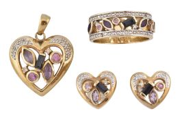 SUITE OF 9CT GOLD JEWELLERY