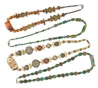 COLLECTION OF COSTUME & ETHNIC JEWELLERY NECKLACES