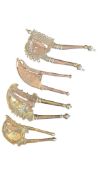 FOUR 19TH CENTURY SOUTH EAST ASIA / INDIAN STEEL BETEL CUTTERS