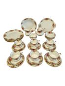 ROYAL ALBERT - LATE 20TH CENTURY OLD COUNTRY ROSES BONE CHINA TEA SERVICE