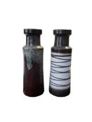 SCHEURICH - WEST GERMAN - TWO VINTAGE CERAMIC VASES