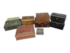 COLLECTION OF 20TH CENTURY VINTAGE WOODEN & METAL BOXES