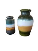 SCHEURICH - WEST GERMAN - TWO VINTAGE CERAMIC VASES