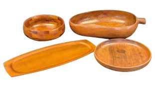 COLLECTION OF HAND CARVED WOODEN TRAYS / BOWLS