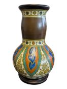 EARLY 20TH CENTURY GOUDA HOLLAND COLLIER PATTERNED CERAMIC VASE