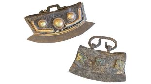 TWO 19TH CENTURY TIBETAN TINDER STRIKERS / FIRE STEELS
